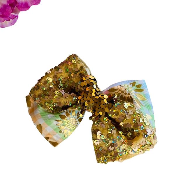 Unicorn Cheer Hair Bow For Girls and Toddler - Picture 5 of 5